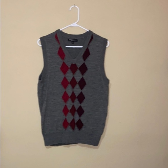 Express design argyle style merino wool vest - Picture 2 of 8